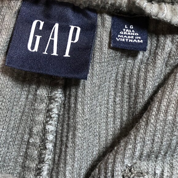 Gap Corduroy Pants Women's L 32x30 Gray Vintage Flight High Rise Joggers Tall - Picture 3 of 16